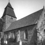 Aussenaufnahme der alten Kirche vor dem Abbruch 1893